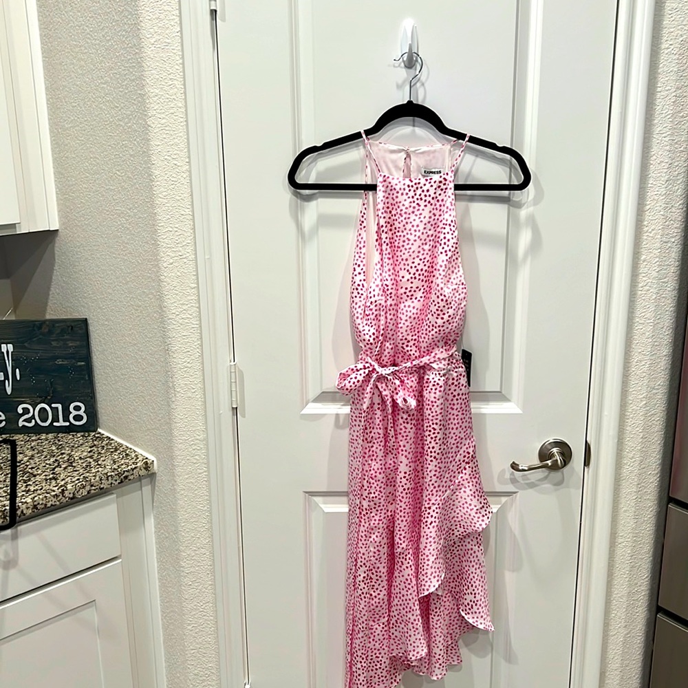 Side High Low Halter Dress